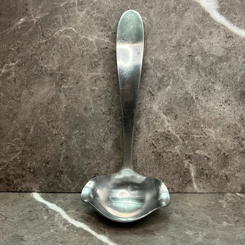 Vintage Stainless Steel Japan Double Spout Gravy Sauce Ladle Mid Century Modern